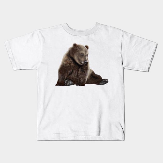 Brown Bear Kids T-Shirt by dcohea